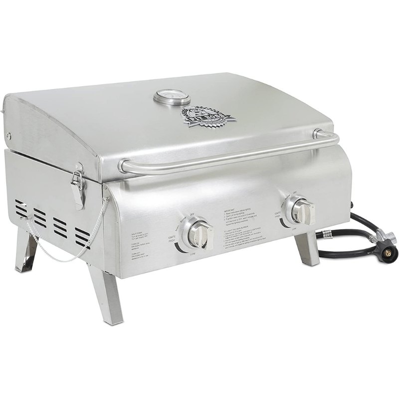 Pit Boss Grills 75275 Stainless Steel Two-Burner Portable Grill